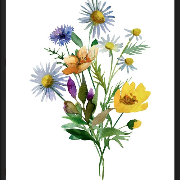Watercolor Wildflowers Botanical Digital Art Print Set of Three - Picture 12 of 15